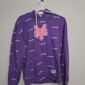 Zoo York Purple and Pink Logo Hoodie